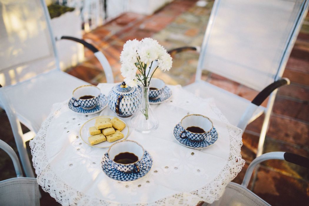 Coffee and cakes on the terrace